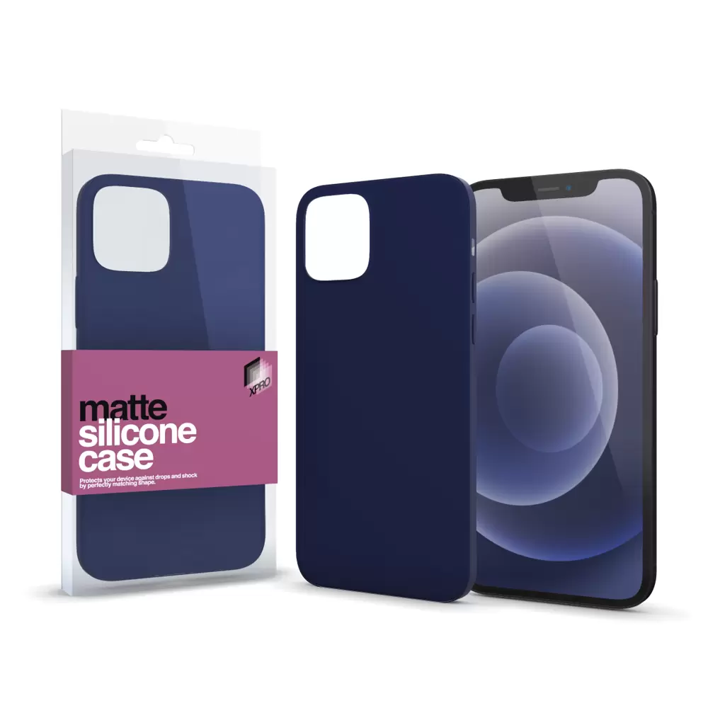 XPRO™ Szilikon matte tok ultravékony sötétsötétkék Apple iPhone 13 készülékhez
