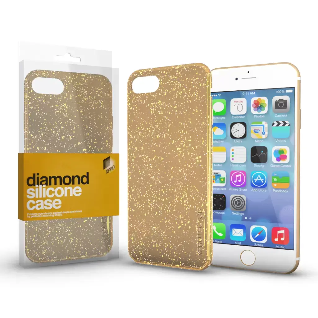 XPRO™ Szilikon tok Diamond Arany Samsung Galaxy S21+ készülékhez