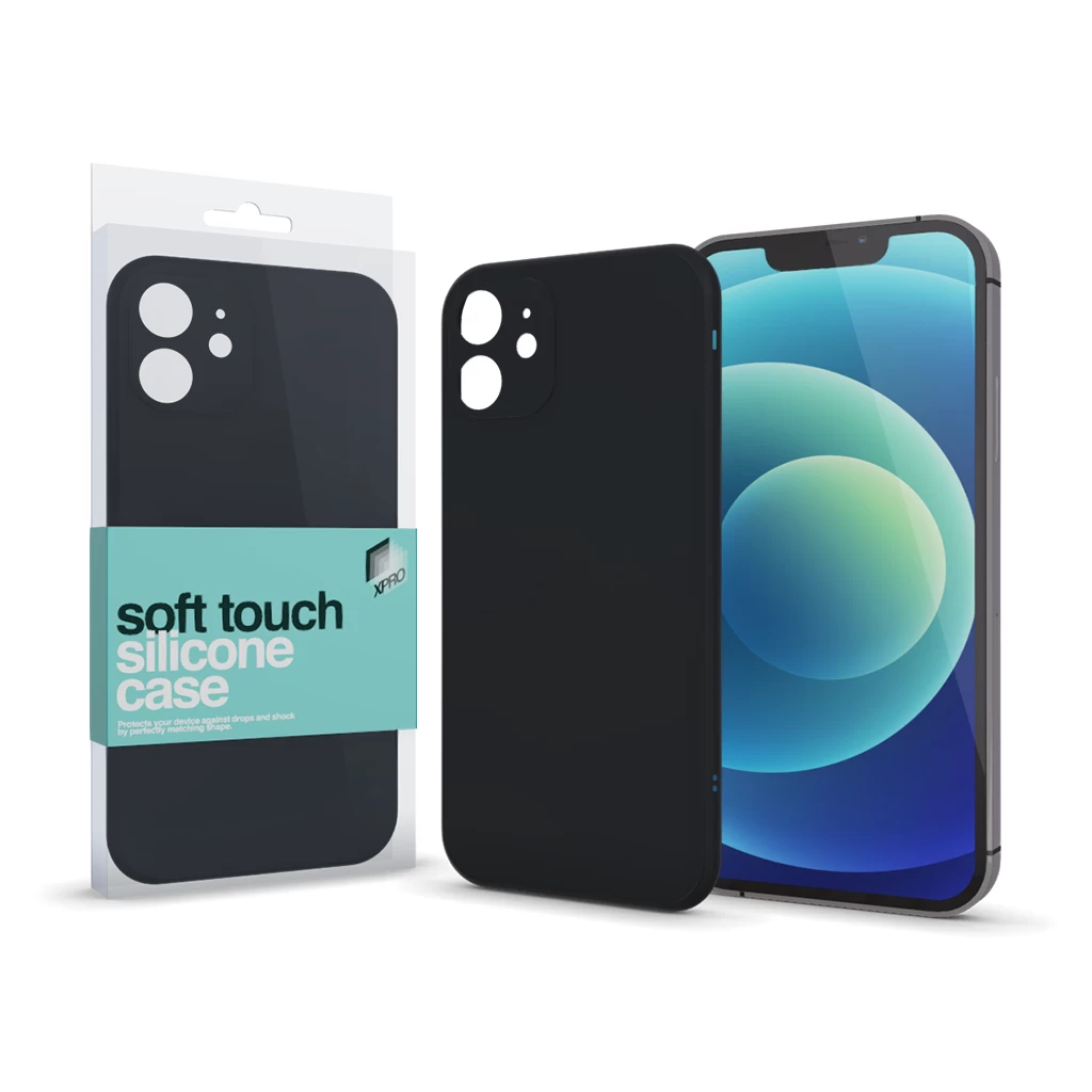 XPRO™ Soft Touch szilikon tok Slim fekete Samsung Galaxy A55 készülékhez
