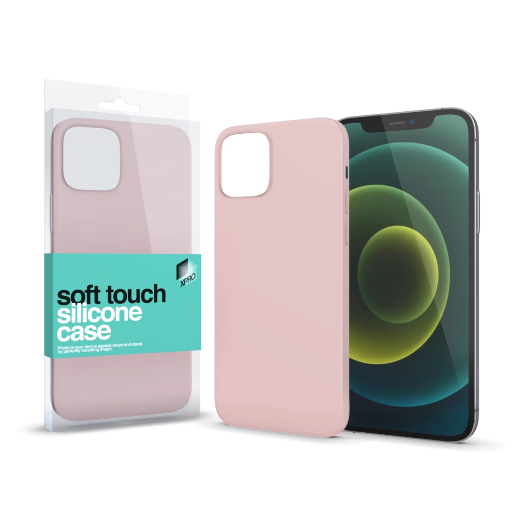 XPRO™ Soft Touch szilikon tok Slim púder pink Apple iPhone 16e készülékhez