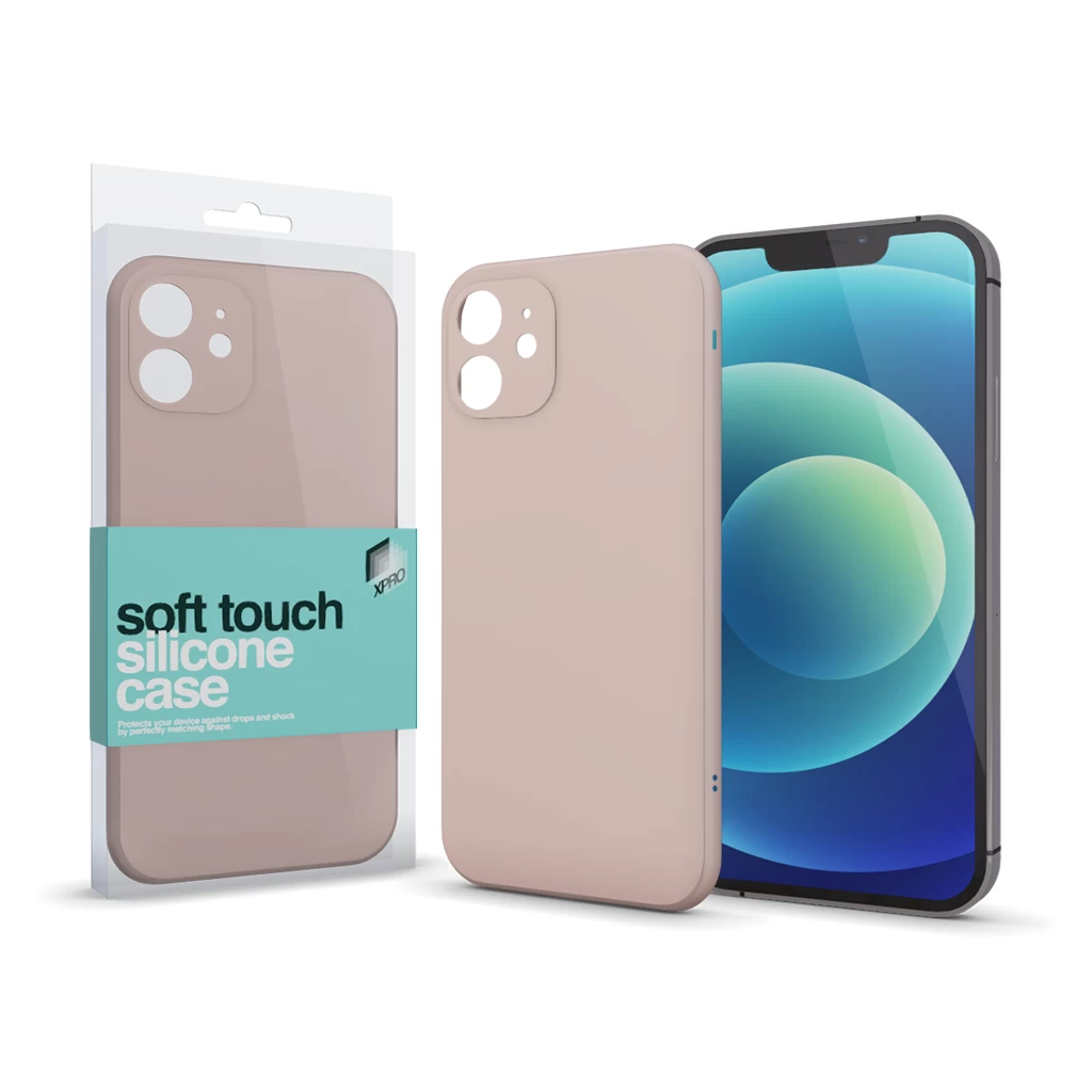 XPRO™ Soft Touch szilikon tok Slim púder pink Xiaomi Redmi 14C készülékhez