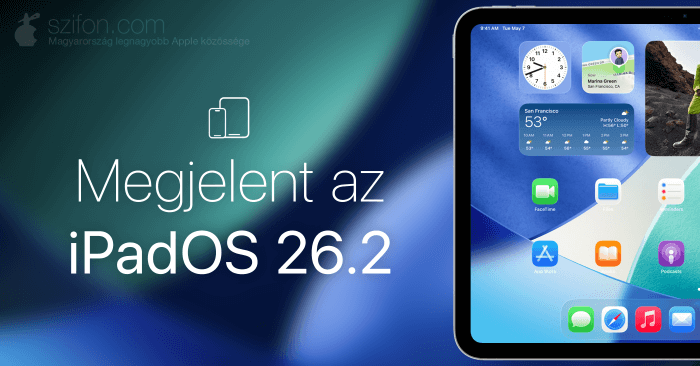 Megjelent az iPadOS 26.2 – fejlesztések a Zene, Podcastok, Játékok appokhoz, hibajavítások, biztonsági frissítések